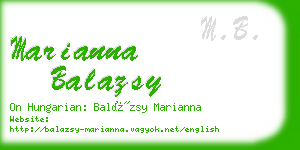 marianna balazsy business card